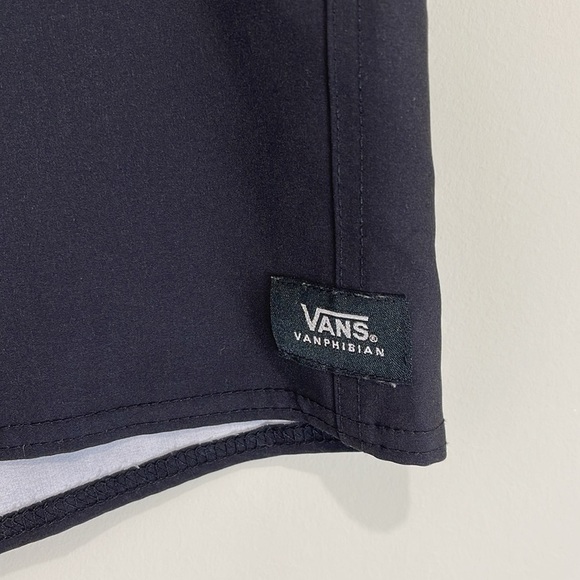 Vans Vanphibian Men’s Water Board Shorts Navy Blue Plaid Pockets Quick Dry 32 - Picture 5 of 13